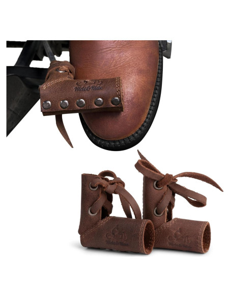 Calcetín de Palanca de Cambio Hide & Ride Cuero Marrón