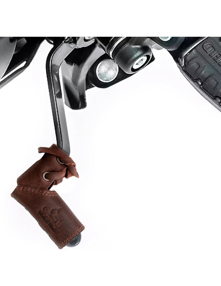 Calcetín de Palanca de Cambio Hide & Ride Cuero Marrón