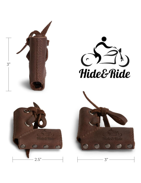 Calcetín de Palanca de Cambio Hide & Ride Cuero Marrón