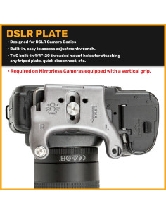 Placa para cámara DSLR SpiderPro v2 - Aluminio y acero inoxidable 2