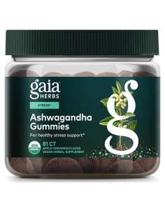 Gomas Orgánicas de Ashwagandha Gaia Herbs 81 Unidades