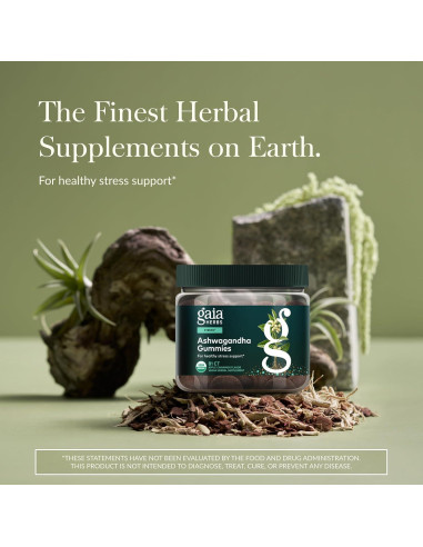 Gomas Orgánicas de Ashwagandha Gaia Herbs 81 Unidades