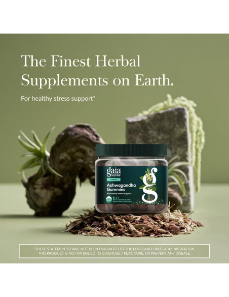 Gomas Orgánicas de Ashwagandha Gaia Herbs 81 Unidades
