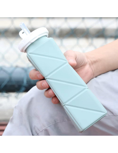 Botellas de Agua Plegables 620ml SHAZANOOR - Reutilizables y A Prueba de Fugas