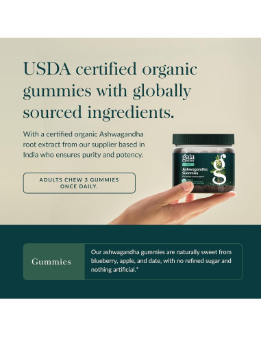 Gomas Orgánicas de Ashwagandha Gaia Herbs 81 Unidades