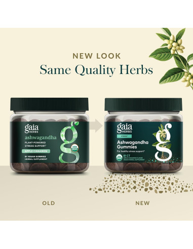 Gomas Orgánicas de Ashwagandha Gaia Herbs 81 Unidades