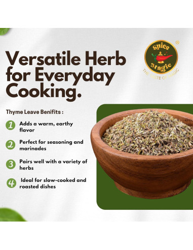 Hojas de Tomillo Secas Spice Magic - 113 g | Hierba Gourmet 100% Natural