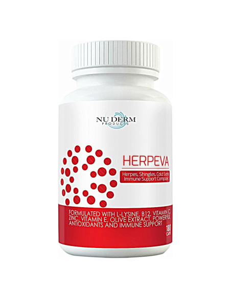 Suplemento Herpeva Relief Plus 180 Cápsulas - Tratamiento Natural Herpes Labial