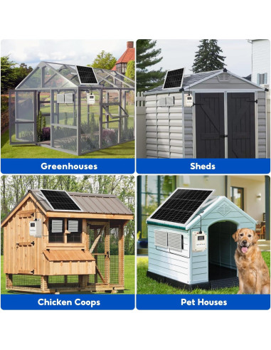 Ventilador Solar Doble SUNYIMA 20W con Batería 3600mAh