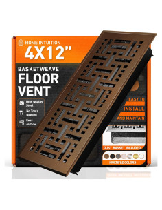 Cubierta de Ventilación de Piso Home Intuition 4x12 Bronce