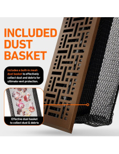 Cubierta de Ventilación de Piso Home Intuition 4x12 Bronce 2