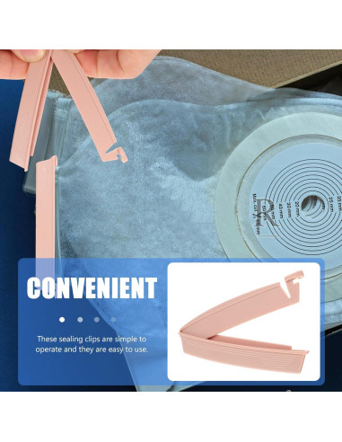 Clip de Bolsa de Ostomía Healifty 10 Piezas Drenable a Prueba de Fugas