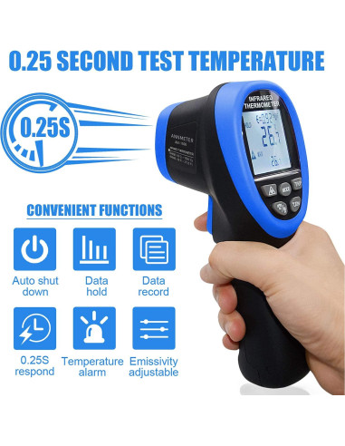 Termómetro Infrarrojo Digital AIOMEST AI-1500 -50 a 1500C