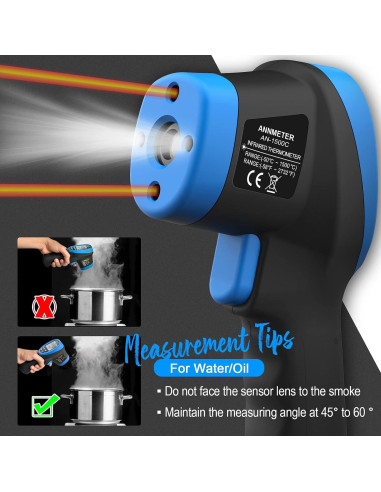 Termómetro Infrarrojo Digital AIOMEST AI-1500 -50 a 1500C