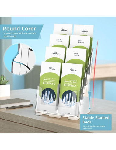 Soporte de Folletos Acrílico 4 Niveles PPH-Sisy 8.5x11"