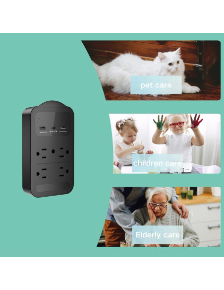 Cámara Oculta Nanny WiFi 4K XN con Visión Nocturna Negra