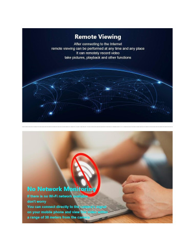 Cámara Oculta Nanny WiFi 4K XN con Visión Nocturna Negra