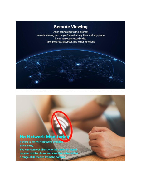 Cámara Oculta Nanny WiFi 4K XN con Visión Nocturna Negra