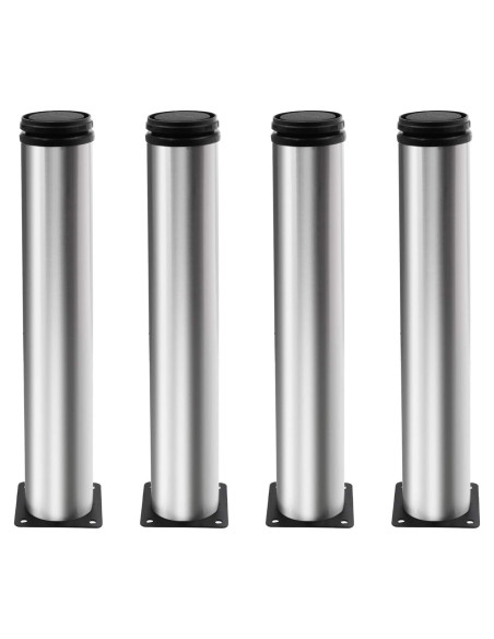 Juego de 4 patas ajustables Kyuionty de acero inoxidable 30 cm