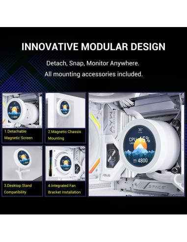 Enfriador de CPU Líquido SAMA Q70 360mm con Pantalla LCD 2.8"
