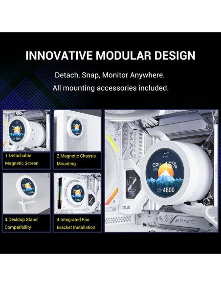 Enfriador de CPU Líquido SAMA Q70 360mm con Pantalla LCD 2.8"