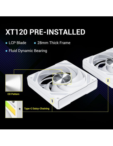 Enfriador de CPU Líquido SAMA Q70 360mm con Pantalla LCD 2.8"