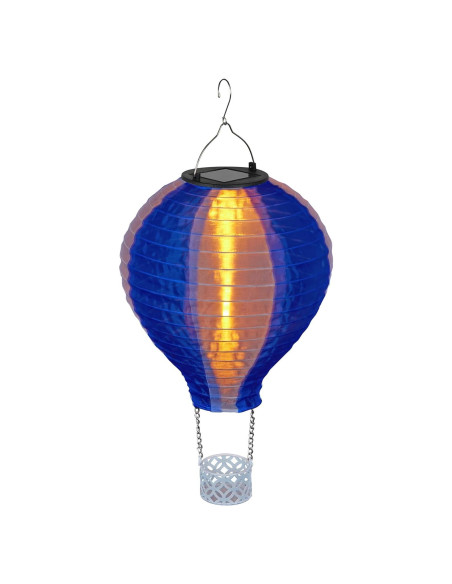 Globo Aerostático Solar LED Alpine 33 cm Azul Decoración