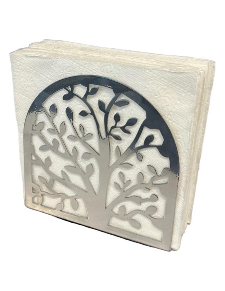 Soporte de Servilletas de Metal Decorelax Árbol de Vida Plata