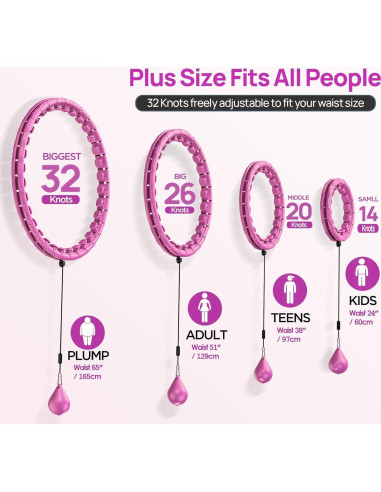 Aro de Ejercicio Inteligente APzek U1-Pur-32kn 32 Nudos 165 cm