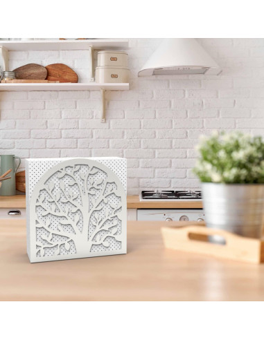 Soporte de Servilletas de Metal Decorelax Árbol de Vida Plata