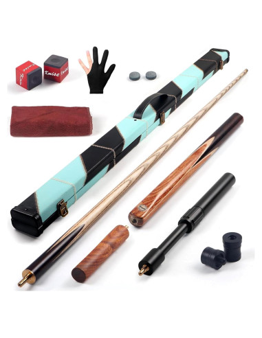 Kmise Snooker Pool Cue 3/4 División Hecho a Mano 145 cm