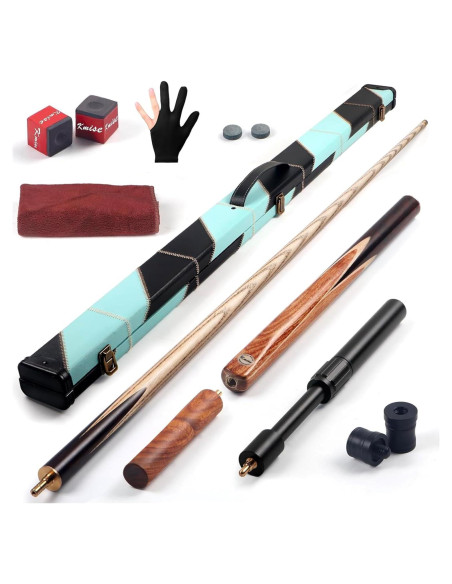 Kmise Snooker Pool Cue 3/4 División Hecho a Mano 145 cm