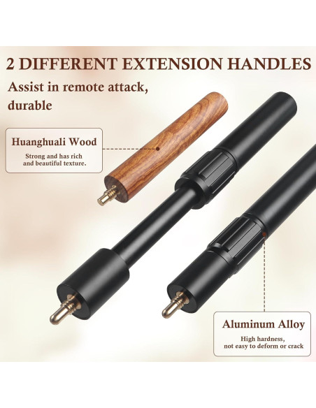 Kmise Snooker Pool Cue 3/4 División Hecho a Mano 145 cm