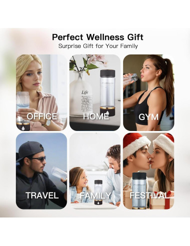 Botella de Agua de Hidrógeno SPHydVita - 5000 PPB - Portátil