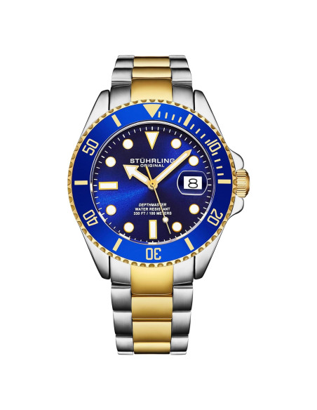 Reloj de buceo Stuhrling Original hombre acero inoxidable azul
