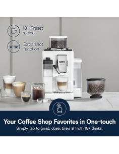 Cafetera Espresso Automática De'Longhi Rivelia Blanca 9.7 kg 2