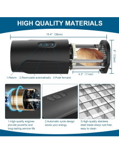 Cortador de Papas Fritas Eléctrico Demine 3.01 kg con Cuchillas de Acero 2