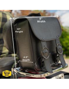 Bolsa Sissy Bar Dowco 59591-00 Black Jack, Cuero Sintético, Negra 2