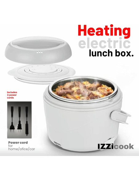 Caja de Almuerzo Eléctrica IZZicook 1.2L - Calentador Portátil 80W