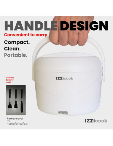 Caja de Almuerzo Eléctrica IZZicook 1.2L - Calentador Portátil 80W