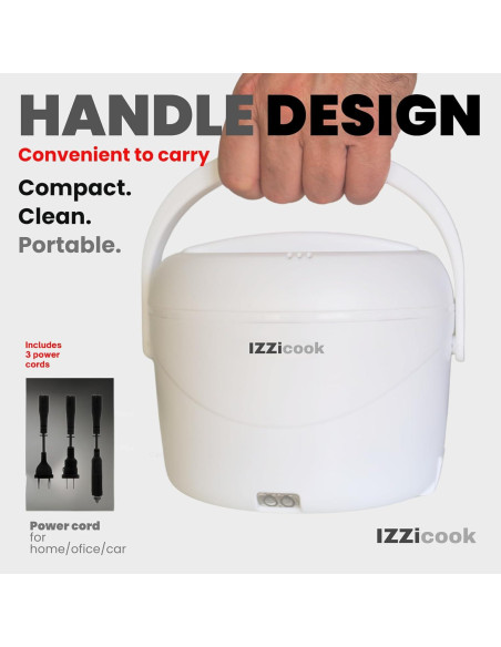 Caja de Almuerzo Eléctrica IZZicook 1.2L - Calentador Portátil 80W