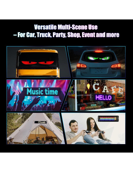 Luz Ojos Demonio LED MH 2PCS 34.8x10.2cm Programable