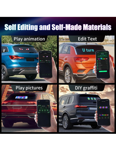 Luz Ojos Demonio LED MH 2PCS 34.8x10.2cm Programable