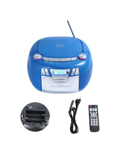 Reproductor de CD Boombox SFOOEOJ con Bluetooth y Casete