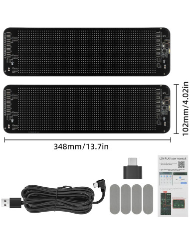 Luz Ojos Demonio LED MH 2PCS 34.8x10.2cm Programable