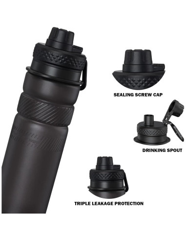 Botella Plegable Paspring 700ml Silicona a Prueba de Fugas