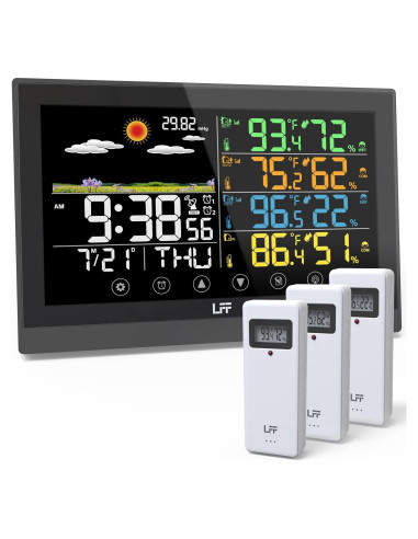 Estación Meteorológica LFF Inalámbrica 12 en 1 con 3 Sensores