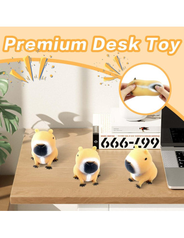 4 Pelotas Antiestrés Squeeze Capybara Gytera 6.4x5.1 cm