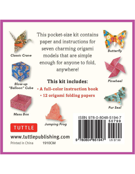 Pocket Size Origami Fun Kit: Contains Everything You Need to Make 7 Exciting Paper Models