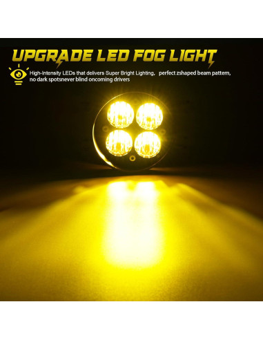 Luces de Niebla LED AUYICH Amarillas para Tacoma 2012-2023